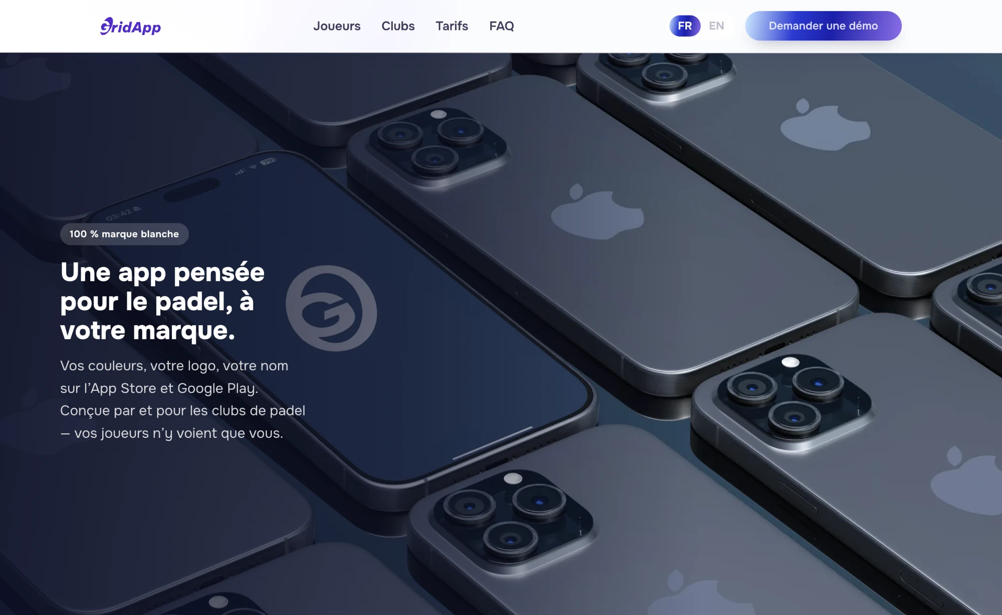 Site web sur-mesure pour GridApp — projet co-fondé - Agence web Lyon