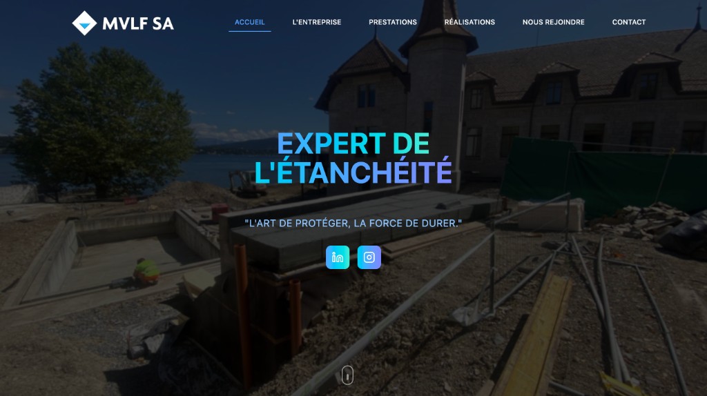 Site web sur-mesure pour MVLF SA - Agence web Lyon