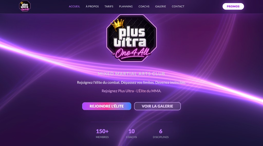 Site web sur-mesure pour Plus Ultra One4All - Agence web Lyon